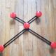 Vintage star wall coat rack
