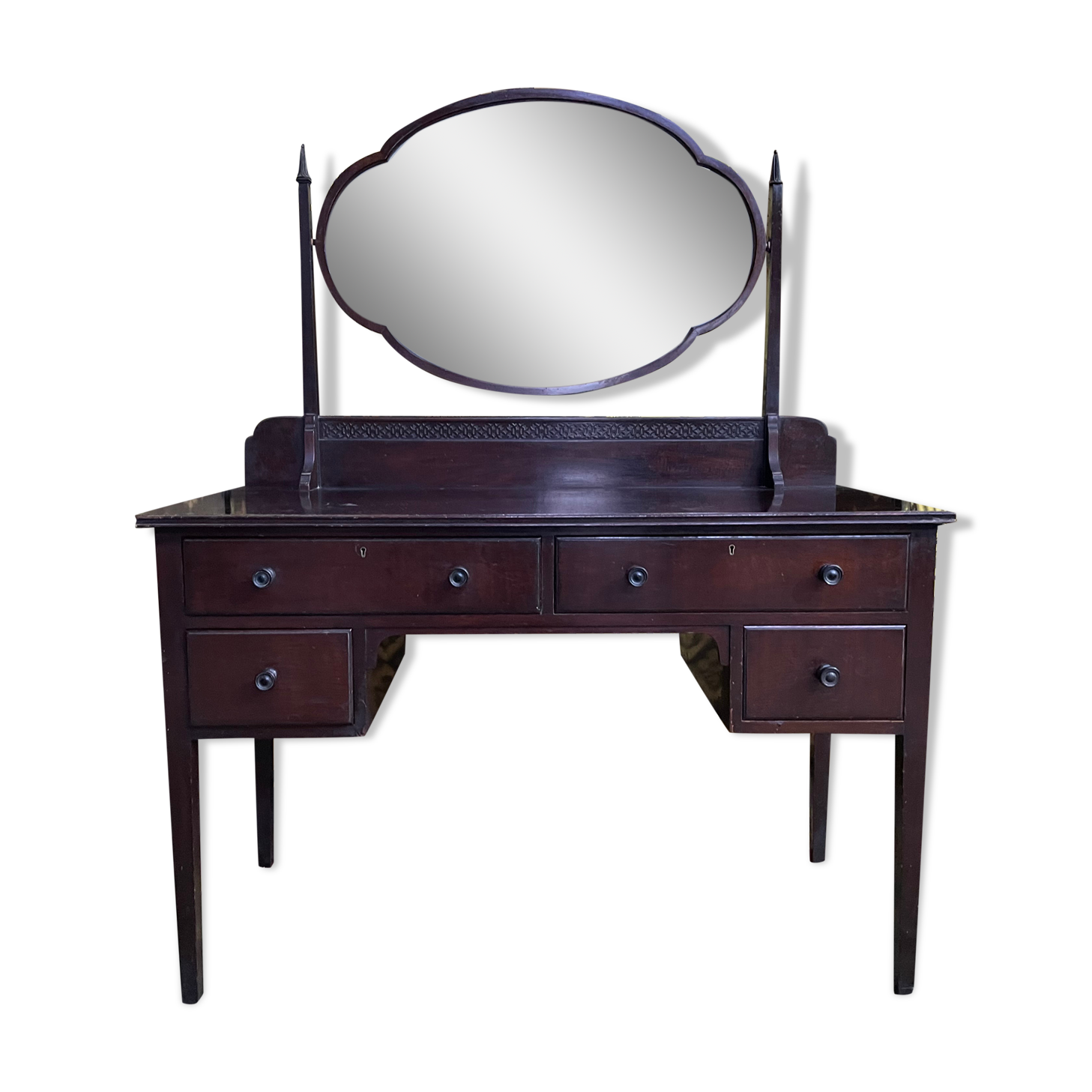 English mahogany hairdresser