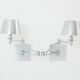 Paire d’appliques ajustables Maison Charles acier brossé vers 1960