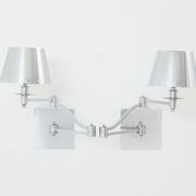 Pair of Maison Charles adjustable brushed steel wall lights circa 1960