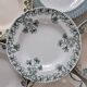 Set of 6 mismatched green hollow plates St Amand, Badonvillier, Salins and Bosch