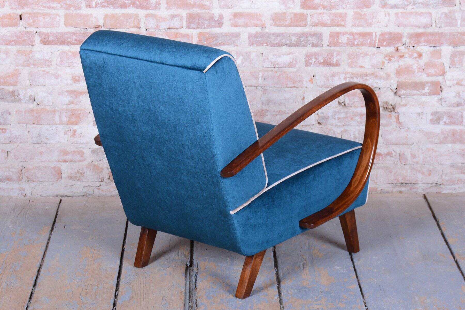 Art Deco Armchair Model C attributed to J. Halabala for Up Závody, Czech, 1940s