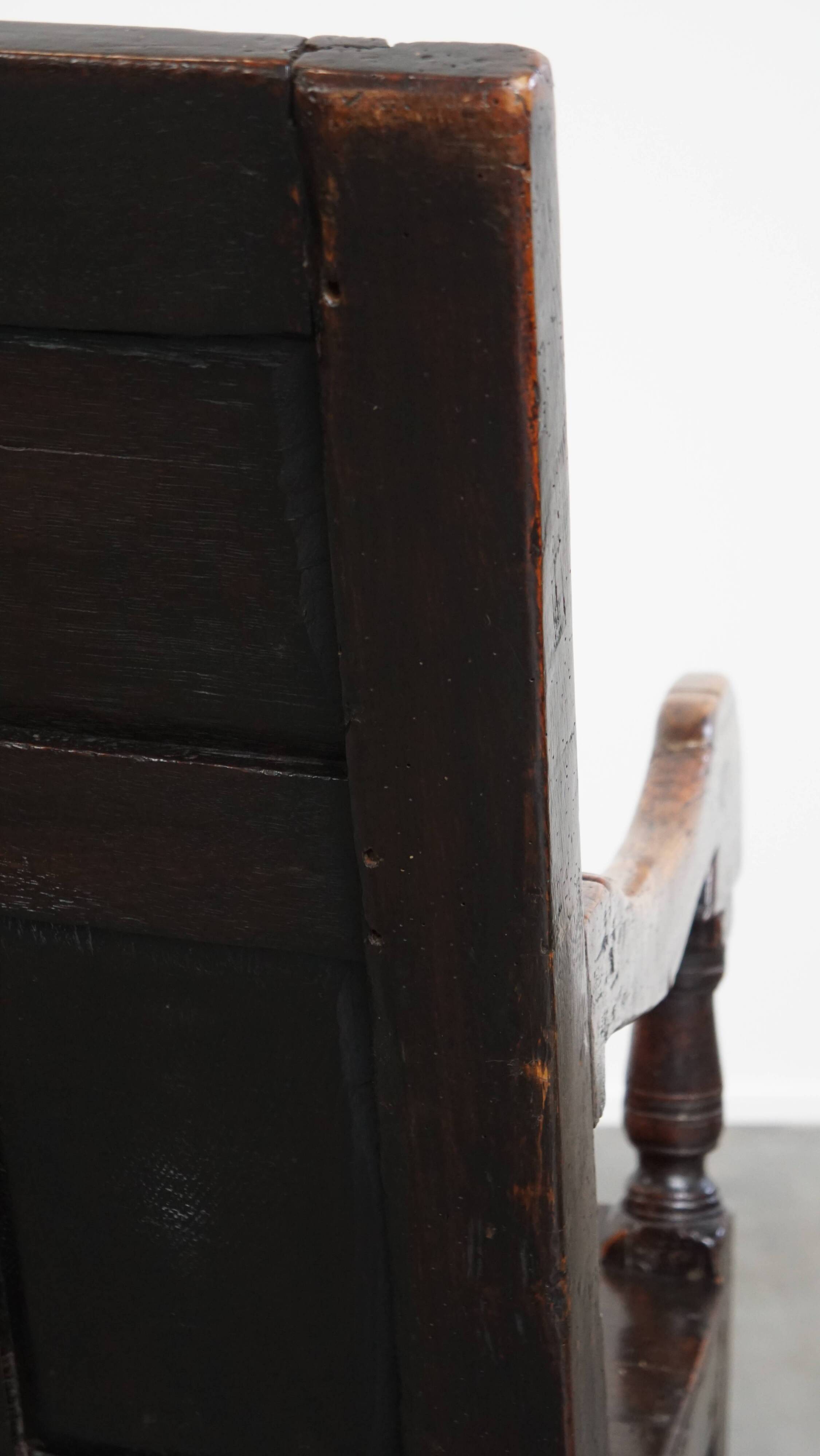 Antique Oak Wainscot Chair / Side Chair from the 17th Century