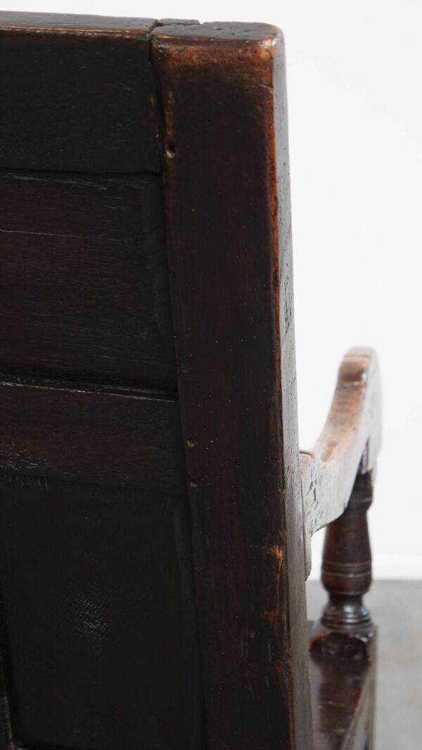 Chaise / chaise d'appoint en chêne antique du XVIIe siècle