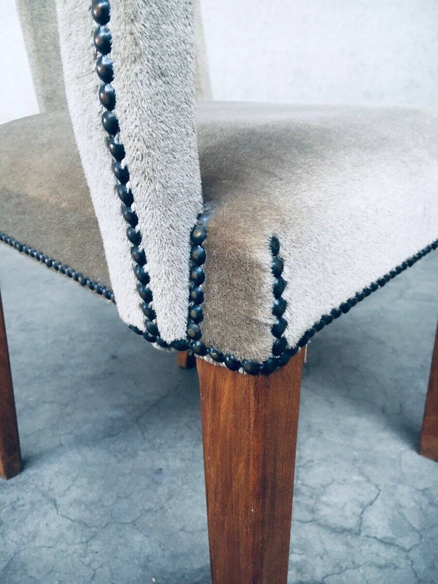 Boudoir Side Chair in Velvet, 1920s