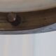 Suspension opaline cannelée et cuivre design original 1960