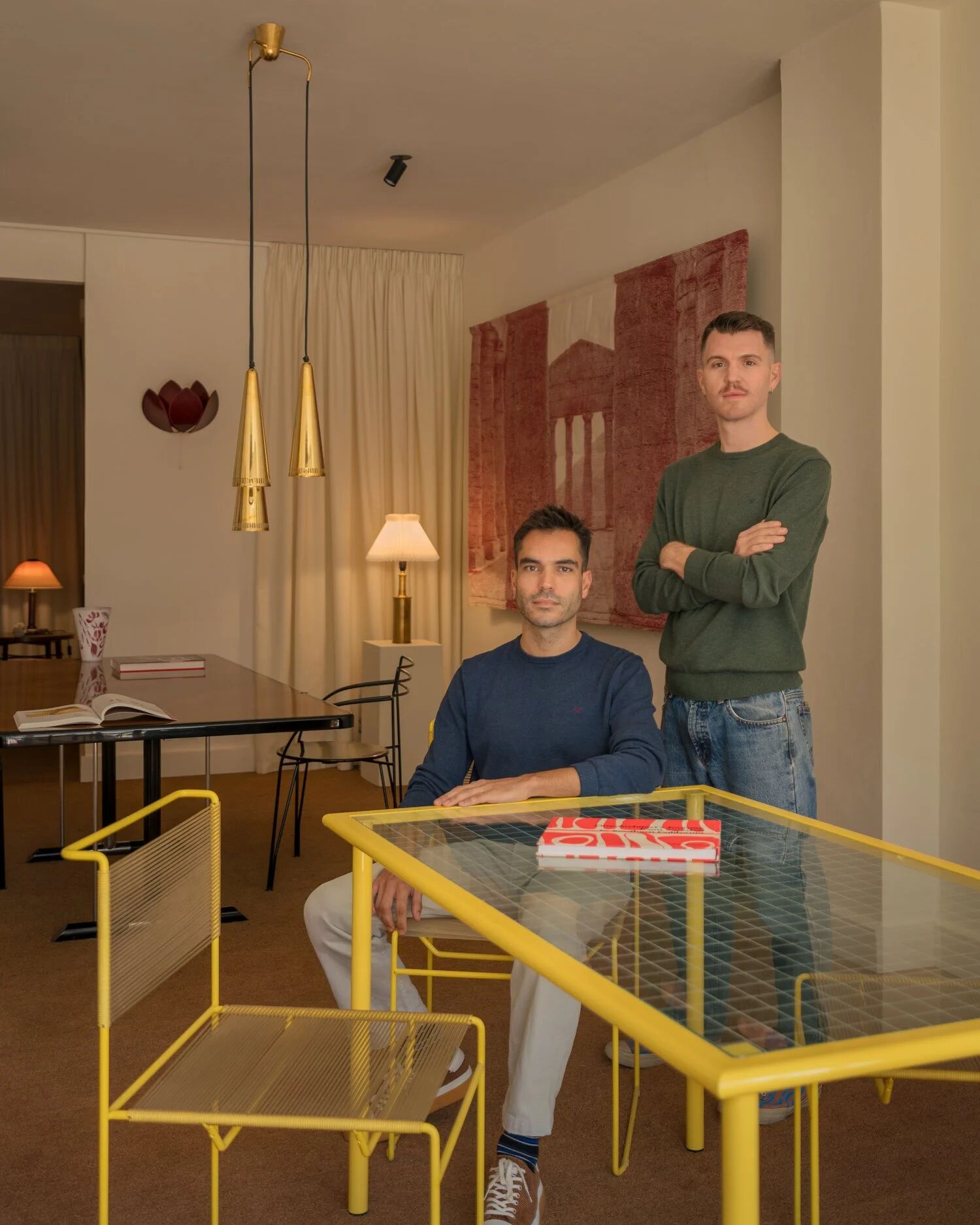 Spaghetti table and chairs by Giandomenico Belotti