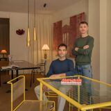 Spaghetti table and chairs by Giandomenico Belotti