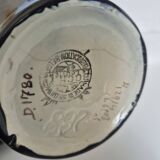 Vase Art Déco en céramique noire et or – Boch Frères Belgique 1930