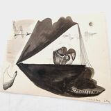 Magnifique Gravure Originale Française des années 70