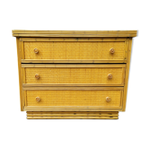 Vintage rattan dresser