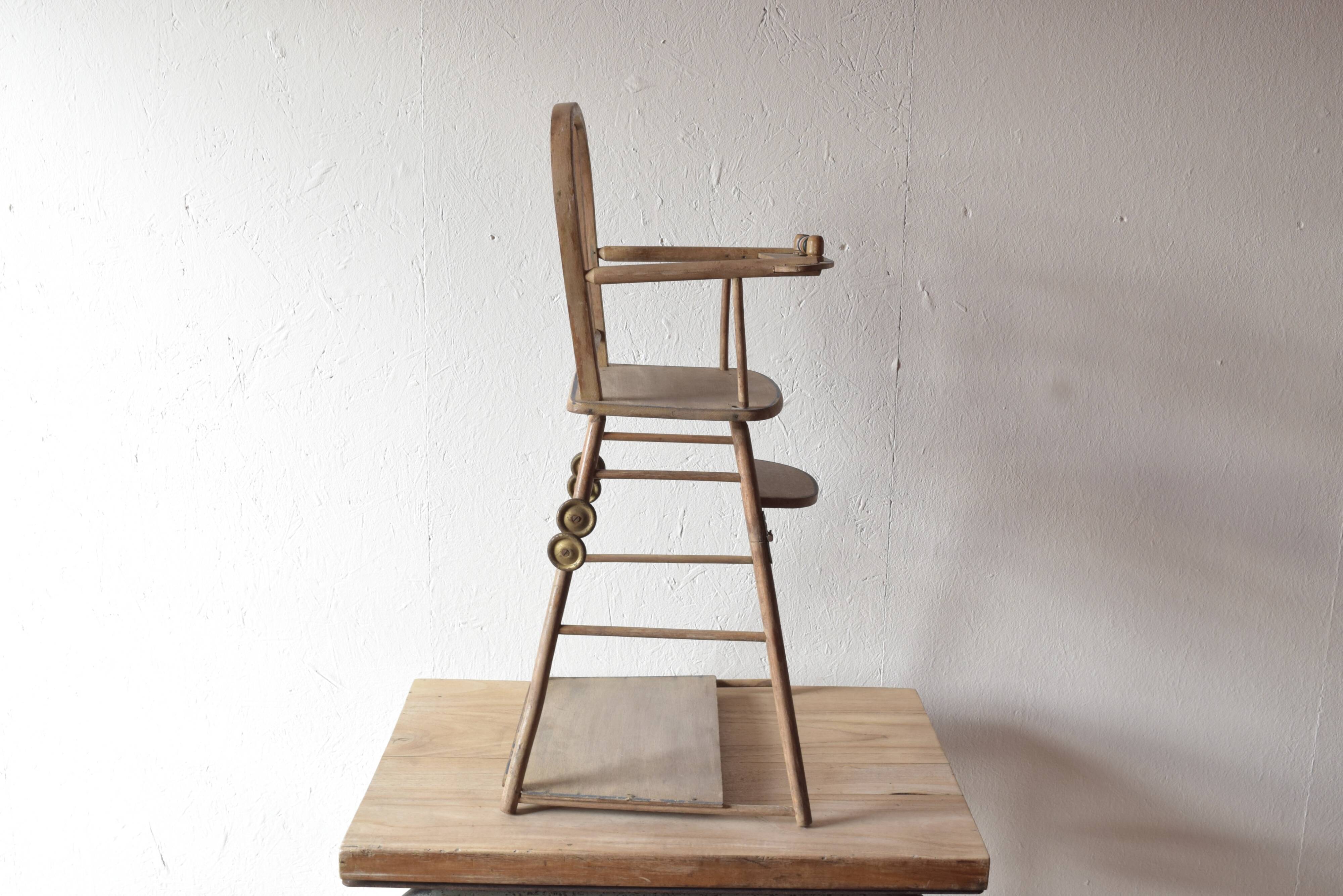 Torck - Antique wooden doll's high chair - 1950