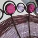 Fruit basket, bread, festive, in metal braided with pearls