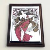 Mirror illustrated by Alphonse Mucha 1960 70 26x34cm