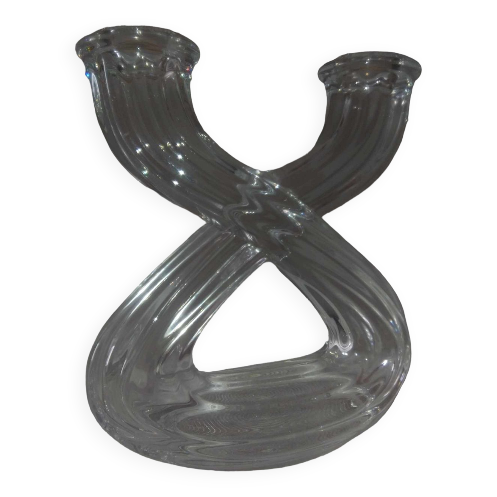 Double Crystal Valve Candle Holder