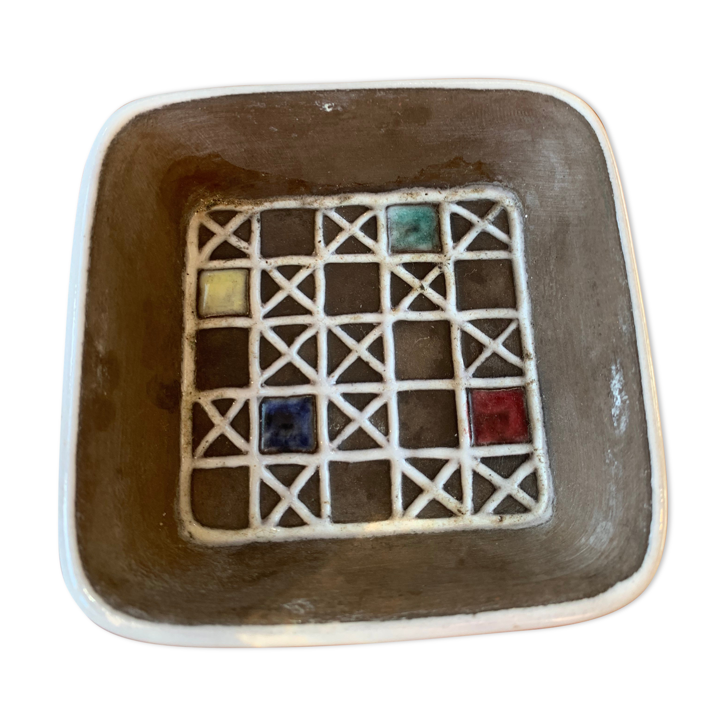 Ashtray Swedish design ceramic glazed facit vintage