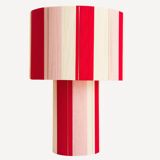 Large table lamp, the Elegante, powder red