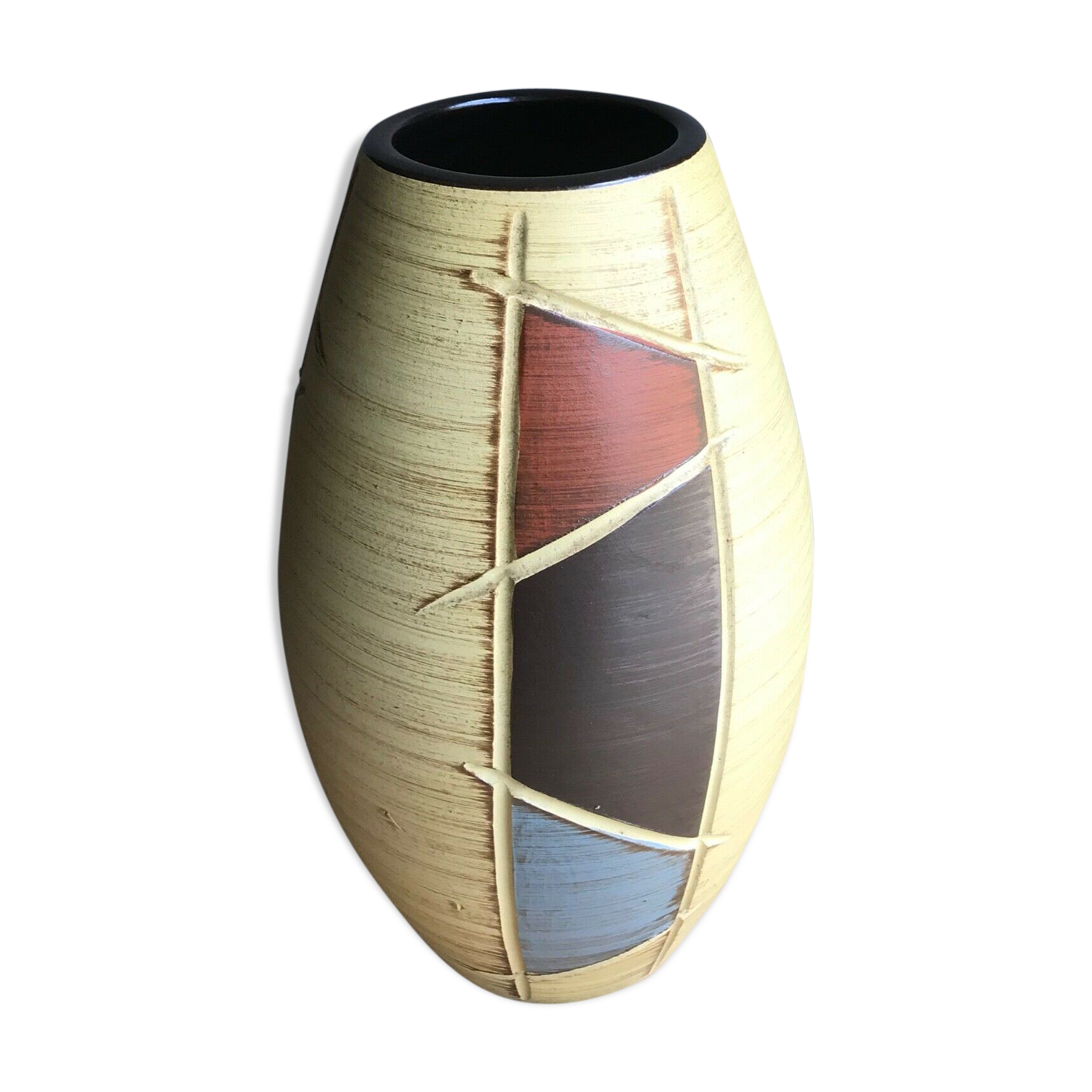 Vase Hhr West Germany. scrafito style No. 110t20 germany