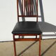 Folding chair in wood and leather, set of 4