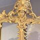 Paire de cadres en laiton doré rococo, cadres décoratifs antiques pour mur et table