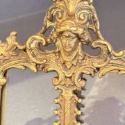 Pair of Gilt Brass Rococo Picture Frames, Antique Decorative Wall & Table Frame
