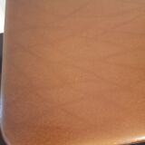 Tabouret en skaï similicuir marron