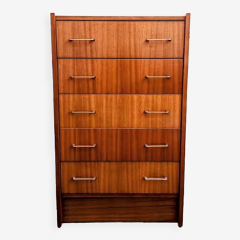 Chest of drawers mahogany veneer 60s