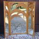 Bamboo Palm Mirror Screen by Vivaï Del Sud Italy 1970