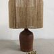 Vintage stoneware lamp and jute rope