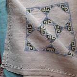 Nappe et serviettes brodés en lin