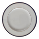 Six blue and gold Limoges porcelain dinner plates