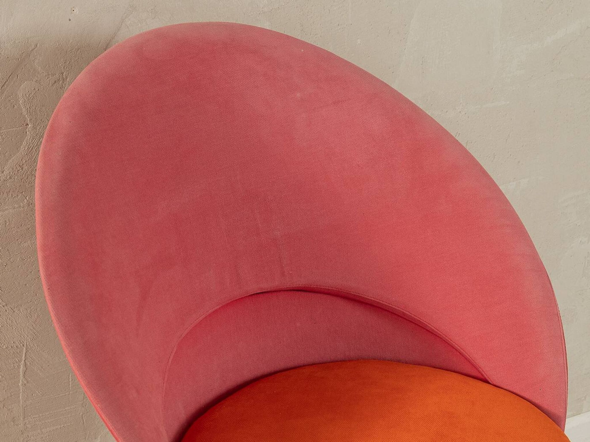 Unique Cone Chairs by Verner Panton for Gebrüder Nehl, set of 2, pink and orange
