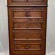 Louis-Philippe weekly style bedside in solid walnut