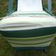 Transat chair fabric and wood folding