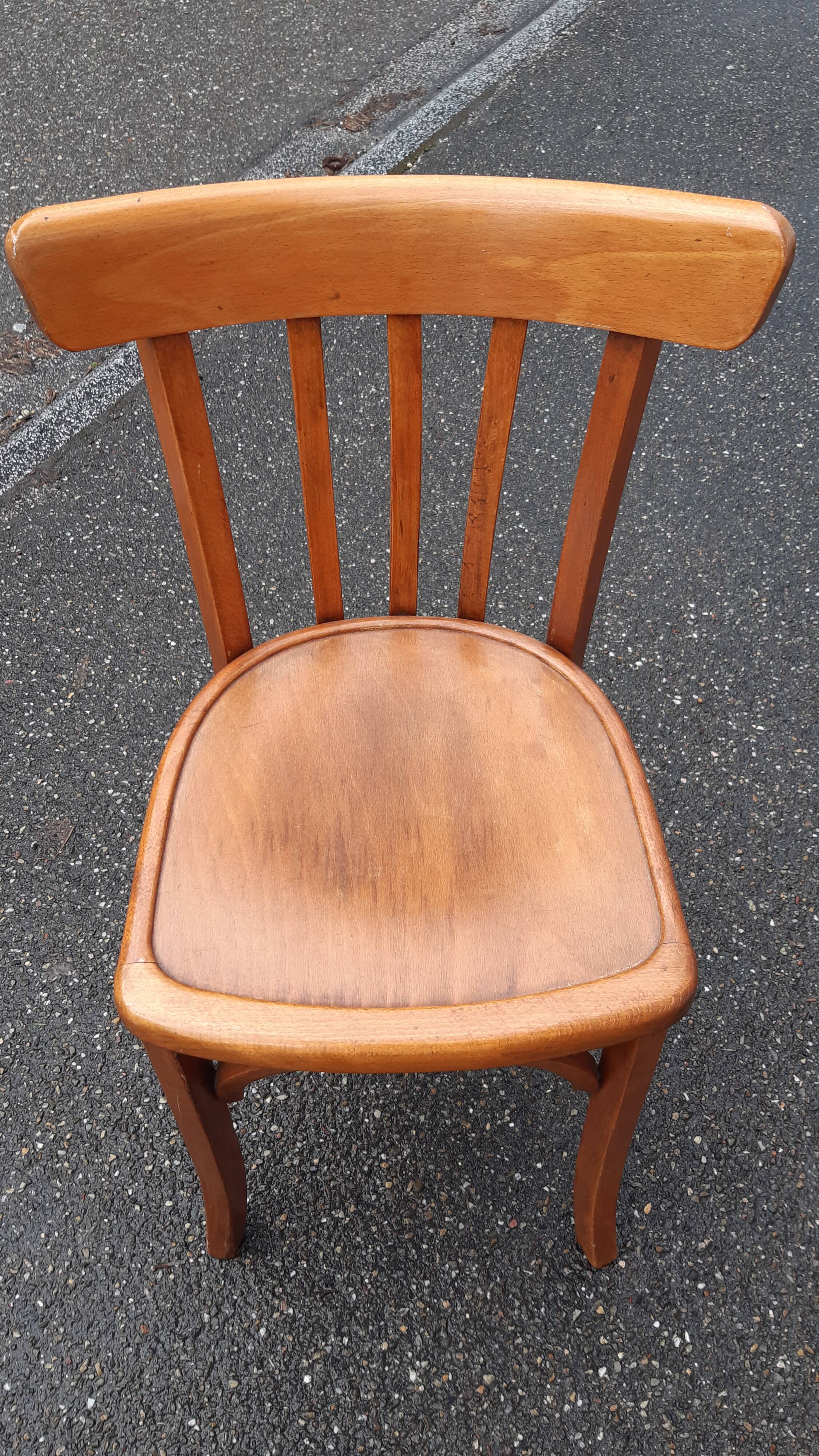 Paire de chaises bistrot années 60