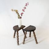 Tabourets de traite en bois