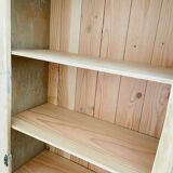 Grande bonnetière ancienne en bois bruit rénovée