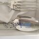 Children's silver cutlery, 1 fork and 1 spoon Saint Médard