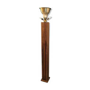 Lampadaire style art deco en noyer