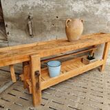 Old workbench XXL side table counter