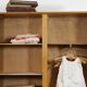 Vintage 1960 removable rattan and oak cabinet