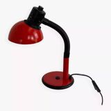 Red aluminum desk lamp from the 70s