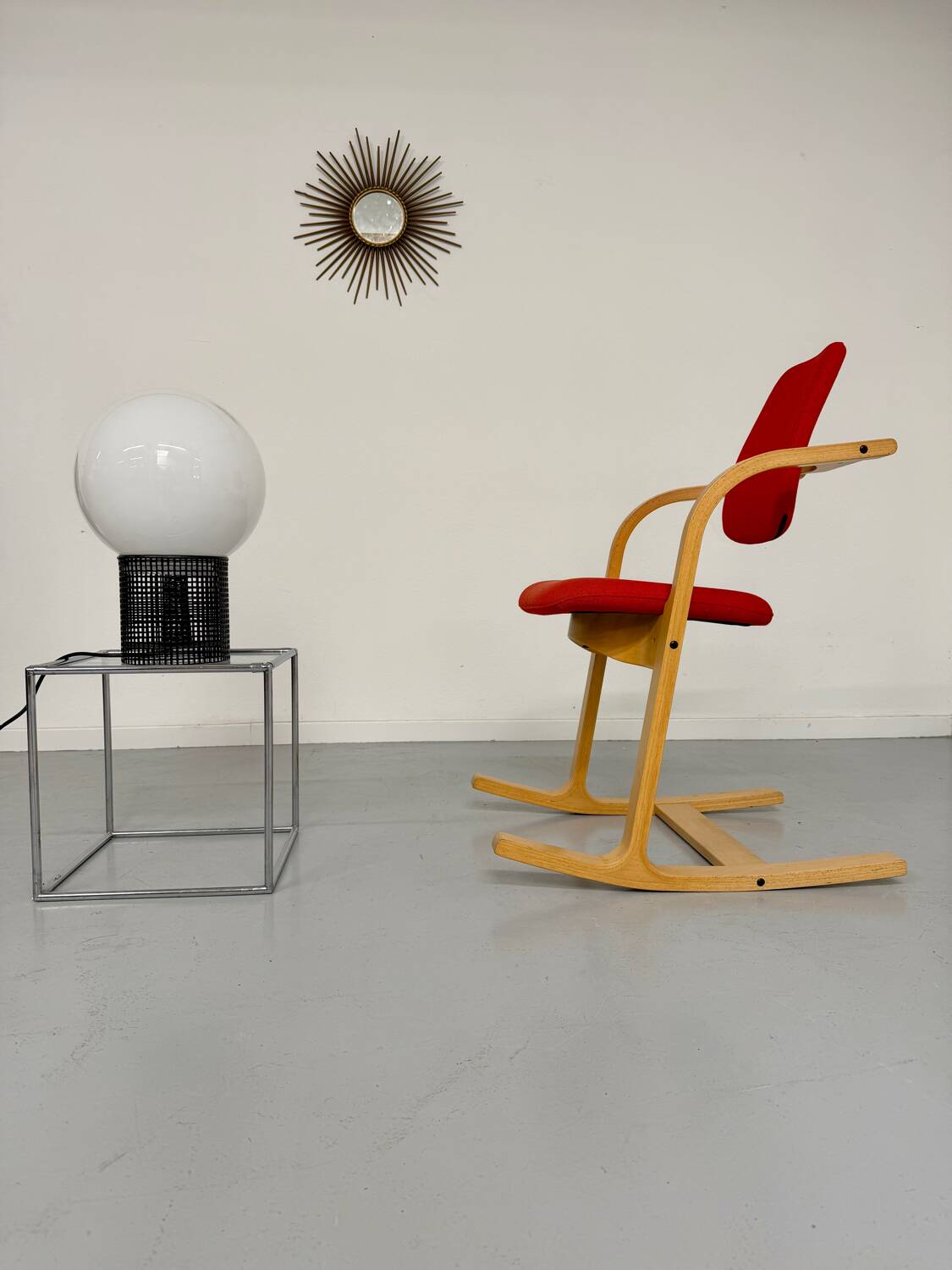 Stokke Varier Actulum red Scandinavian design rocking chair