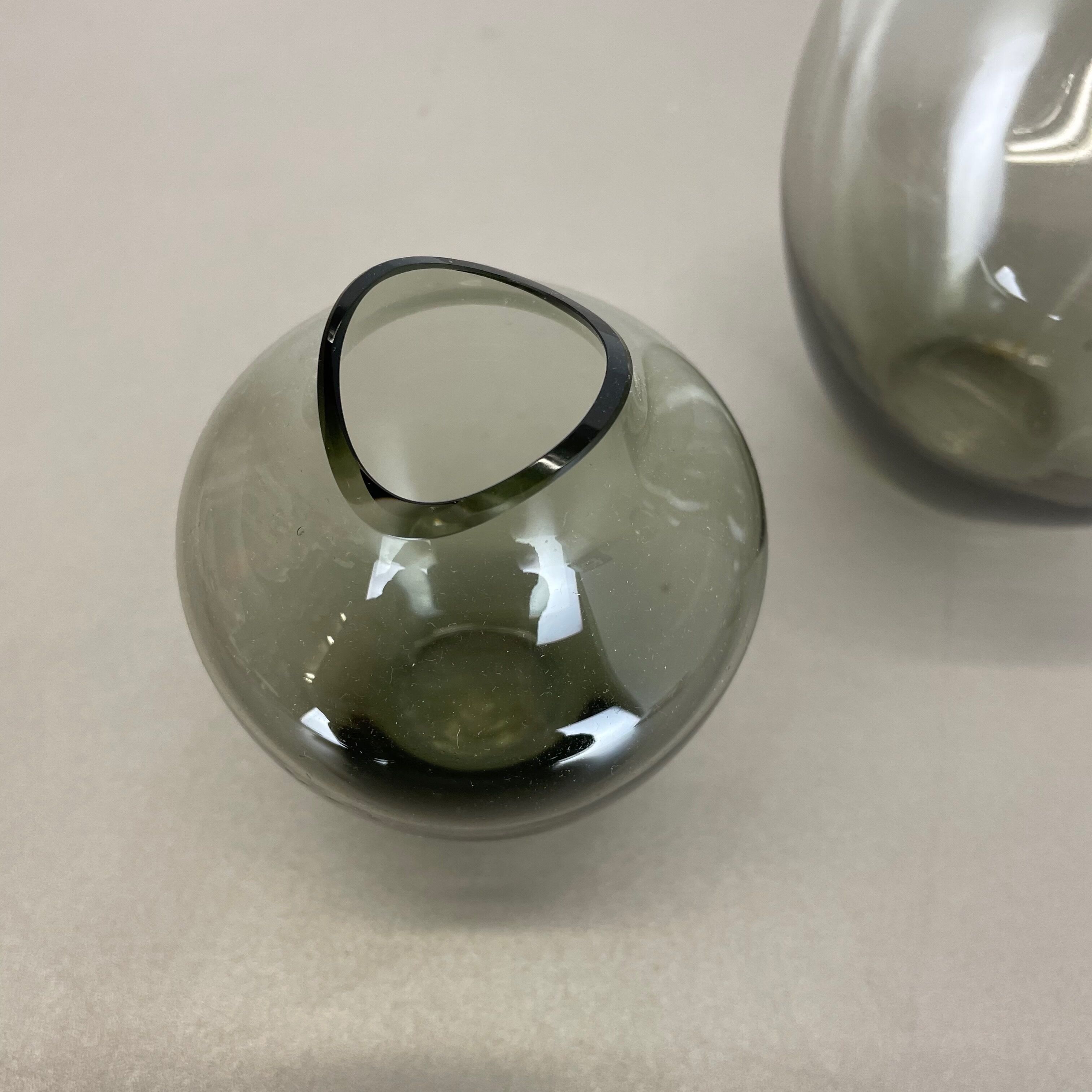 vintage 60s Set of 4 Turmalin Vases in Wilhelm Wagenfeld STYLE | Germany BAUHAUS