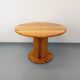 Vintage Scandinavian round pine dining table from the 60s 70s
