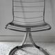 Pair of vintage chairs, chrome metal, France 1970