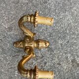 Paire d'appliques en bois doré