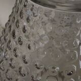 Pair of vintage bubbled glass lampshades
