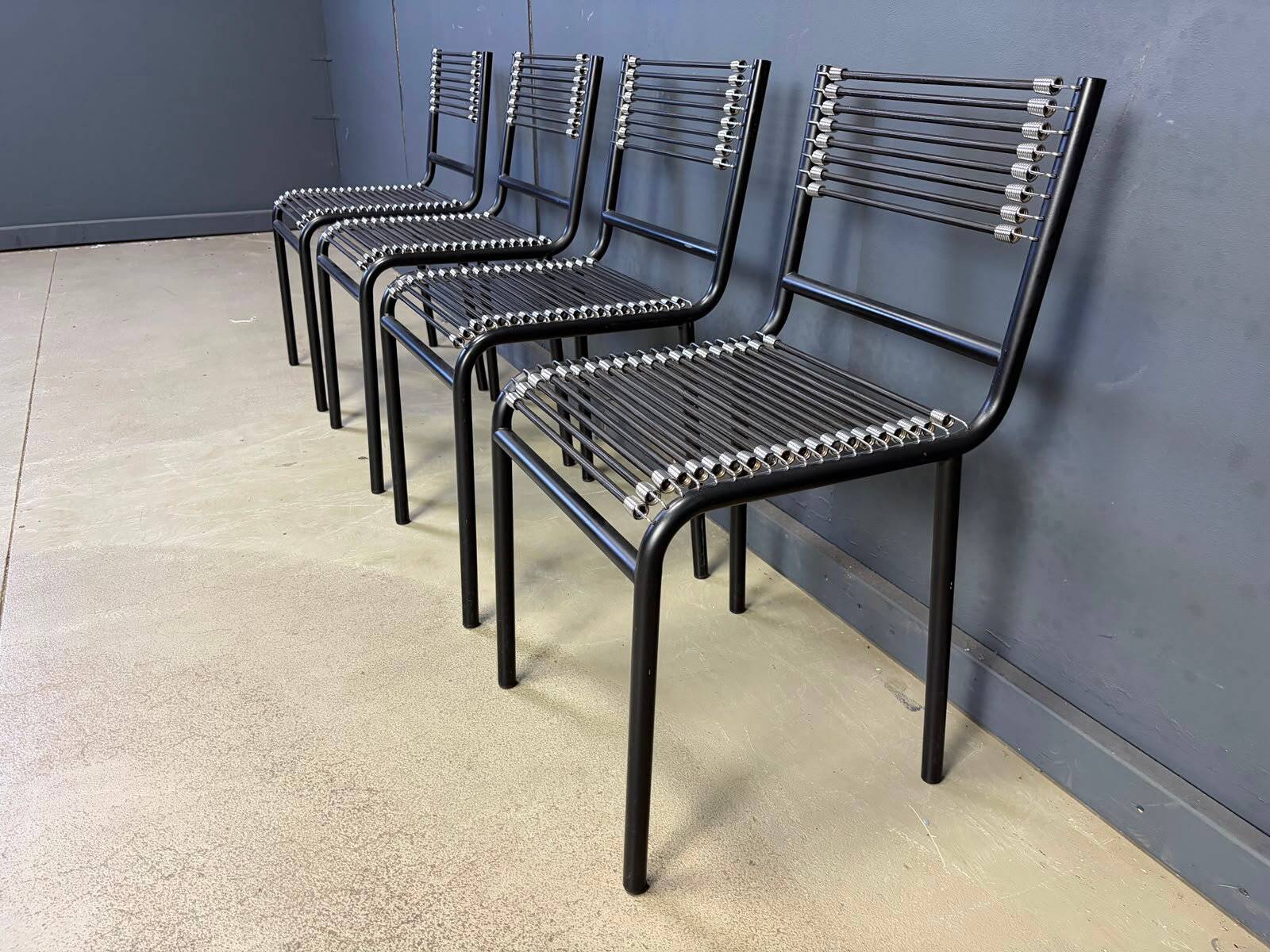 Set of 4 Sandow dining chairs by Rene Herbst, 1980s