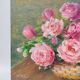 Oil on canvas, bouquet of flowers by Lysiane Boit.